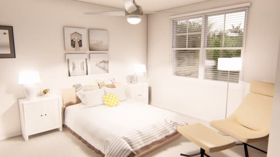 Large Comfortable Bedrooms Large Comfortable Bedrooms at Brownstones at Palisade Park Apartments, Chartered Holdings, Broomfield, CO