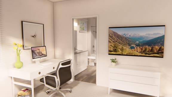 Work Station Work Station at Brownstones at Palisade Park Apartments, Chartered Holdings, Broomfield, CO