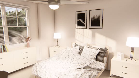 Lavish Bedroom Lavish Bedroom at Brownstones at Palisade Park Apartments, Chartered Holdings, Colorado