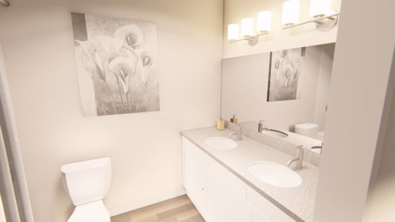 Haven - Second Primary Bathroom Haven - Second Primary Bathroom at Brownstones at Palisade Park Apartments, Chartered Holdings, Colorado