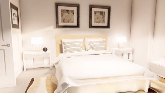 Bedroom Plan Bedroom Plan at Brownstones at Palisade Park Apartments, Chartered Holdings, Broomfield, CO