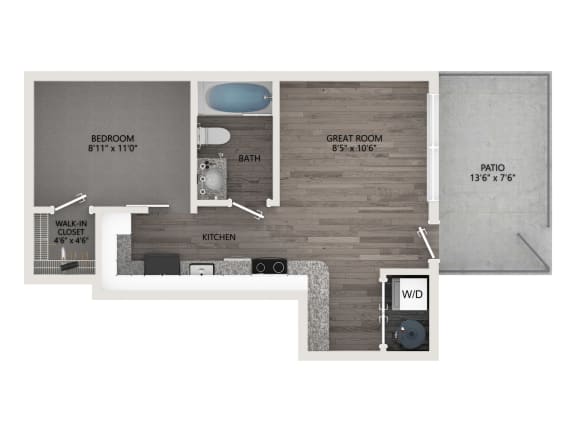 NEST FLOOR PLAN at Brownstones at Palisade Park Apartments, Chartered Holdings, Broomfield, CO