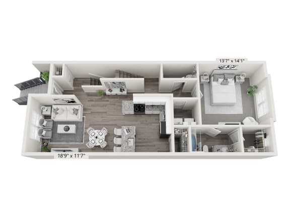3 Bedroom 3.5 Bathroom Floor Plan 3 Bedroom 3.5 Bathroom Floor Plan at Brownstones at Palisade Park, Broomfield, 80023