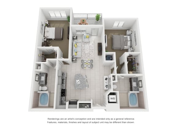 B1 1,189-to1,215 Sq.Ft. Floor plan B1 1,189-to1,215 Sq.Ft. Floor plan at Moda North Bay Village, North Bay Village, 33141