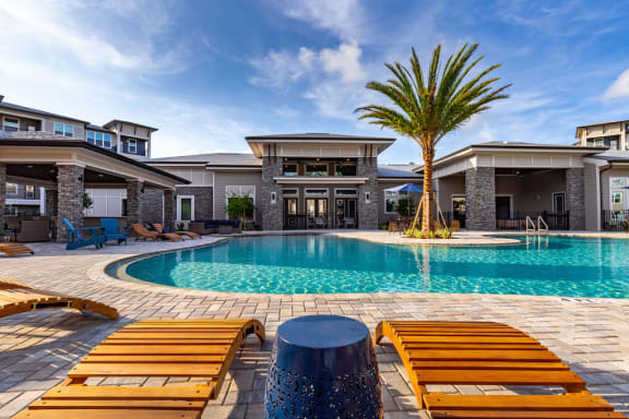 Resort inspired pool Tomoka Pointe Apartments Daytona Beach Fl