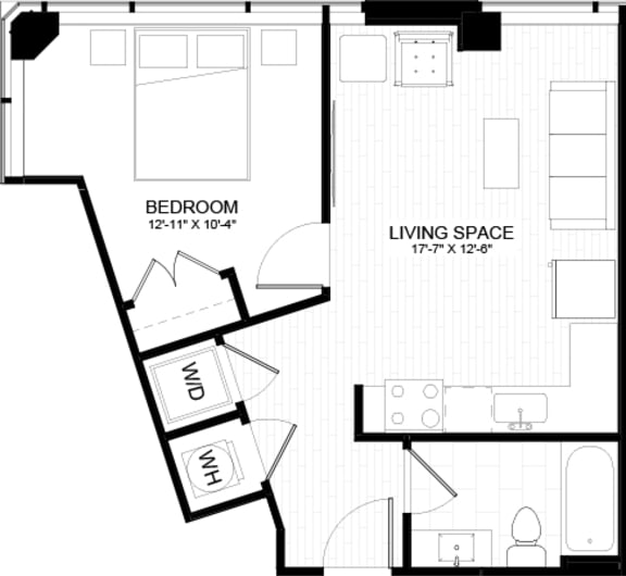 Floor Plans of The Oxford Apartments in Oxon Hill, MD