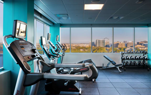 Fitness Center with Cardio + Weight Training at Verde Pointe, Arlington, VA