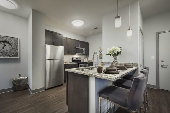 Efficient Appliances in Kitchen at Ivy at Berlin Apartments, South Bend, Indiana