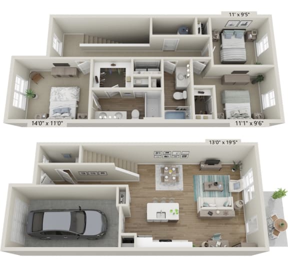 1 2 3 Bed Apartments in Parma Heights OH The Villas at Maplewood