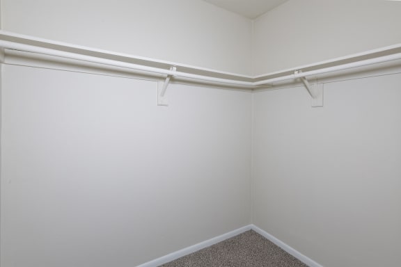 empty interior of large closet at Bridle Creek Apartments in Virginia Beach