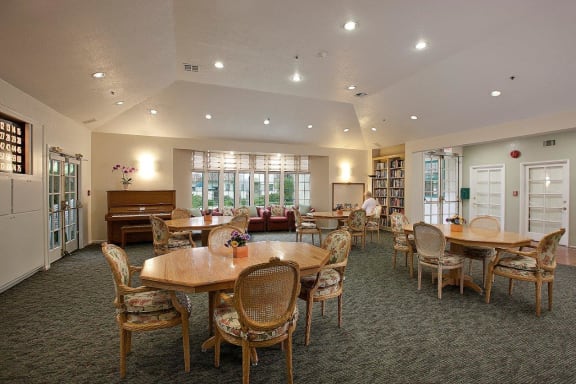 Modern Living Room at Rancho Franciscan Senior Apartments, Santa Barbara, California