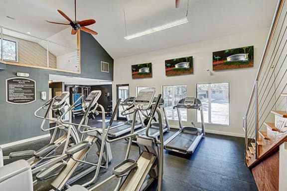 fitness center at Southgate Apartments