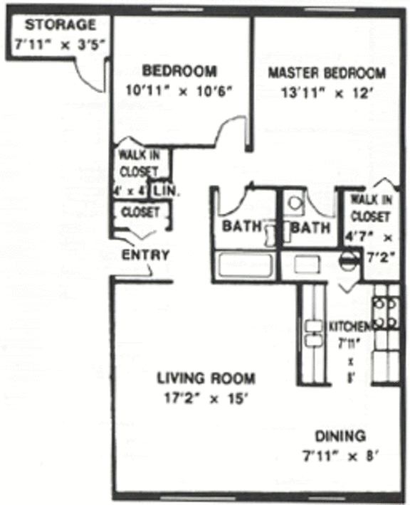 Floor Plans of Quail Run Apartments in Columbus, IN