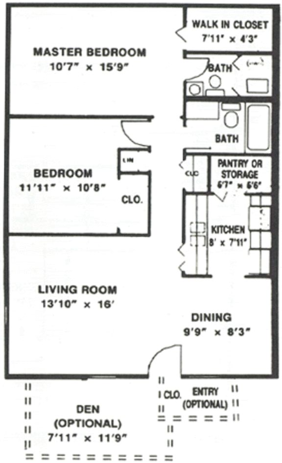 Floor Plans of Quail Run Apartments in Columbus, IN
