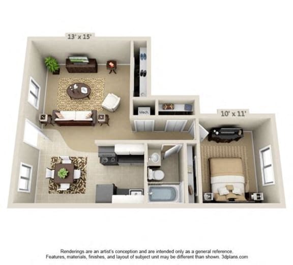 Floor Plans of Heather Ridge in Columbia, MO