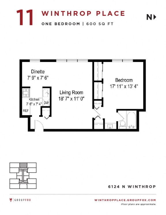 Floor Plans of Winthrop Place in Chicago, IL
