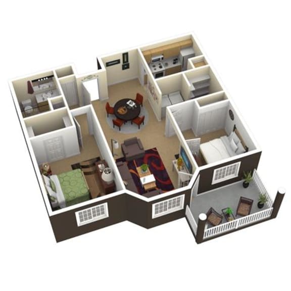 Floor Plans of Birchwood Apartment Homes in Maple Grove, MN