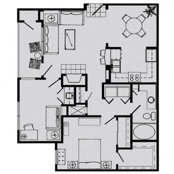 Floor Plans of Lenox Village Apartments in Lincoln, NE