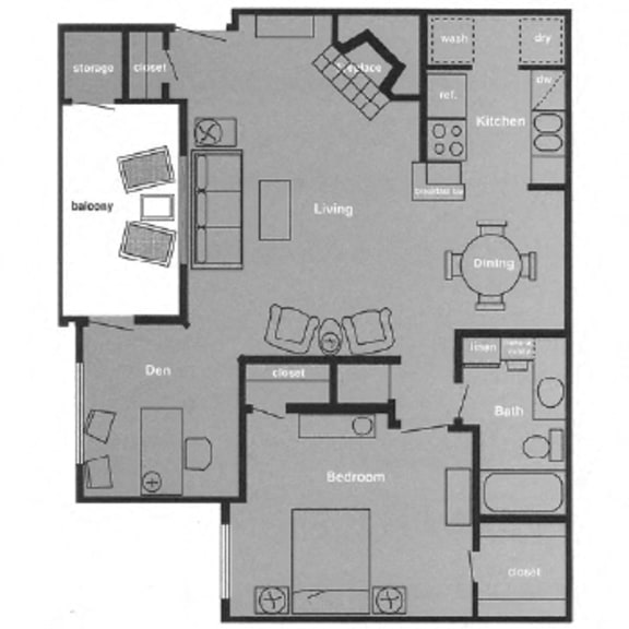 Floor Plans of Tanglewood Apartments in Lincoln, NE
