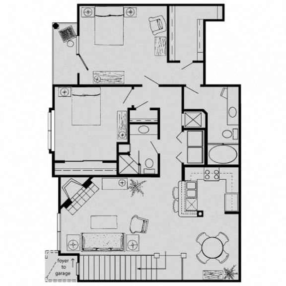 Floor Plans of SaddleBrook Apartments in Urbandale, IA