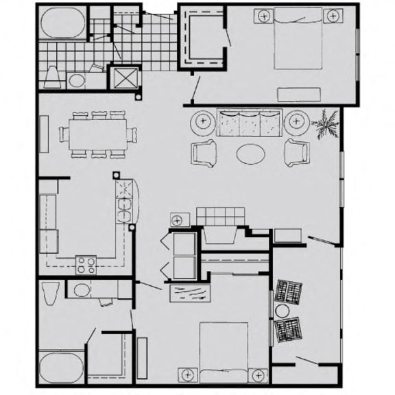 Floor Plans of SaddleBrook Apartments in Urbandale, IA