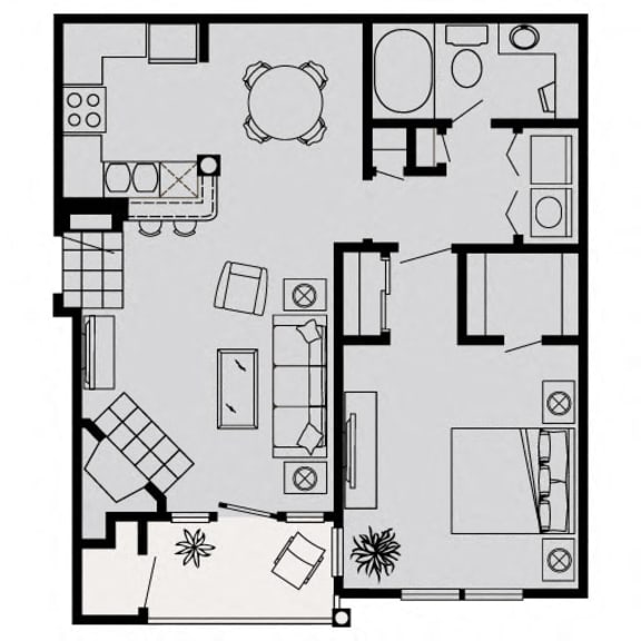 Floor Plans of The Saxony Apartments in Dallas, TX