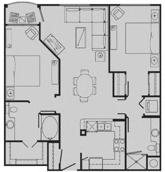 Floor Plans of Tuscany Court Apartments in Houston TX
