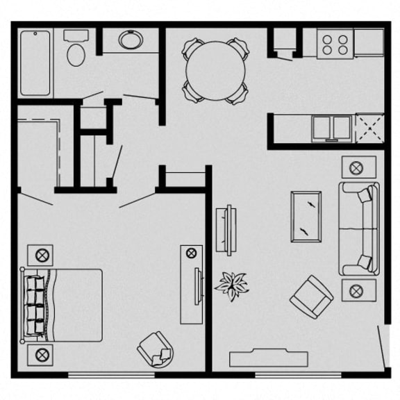 Floor Plans of Waters of Winrock Apartments in Houston, TX