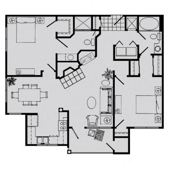 Floor Plans of TurtleCreek Apartments in West Des Moines, IA
