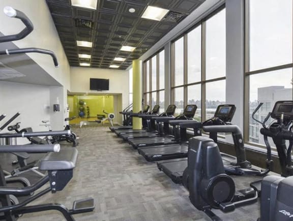 Fitness Center With Updated Equipment at Riello Apartments Owner LLC, Edgewater, New Jersey