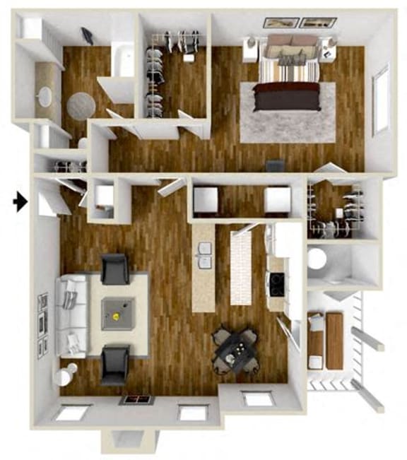 Floor Plans of Reserve at Woodchase Apartment Homes in Clinton, MS