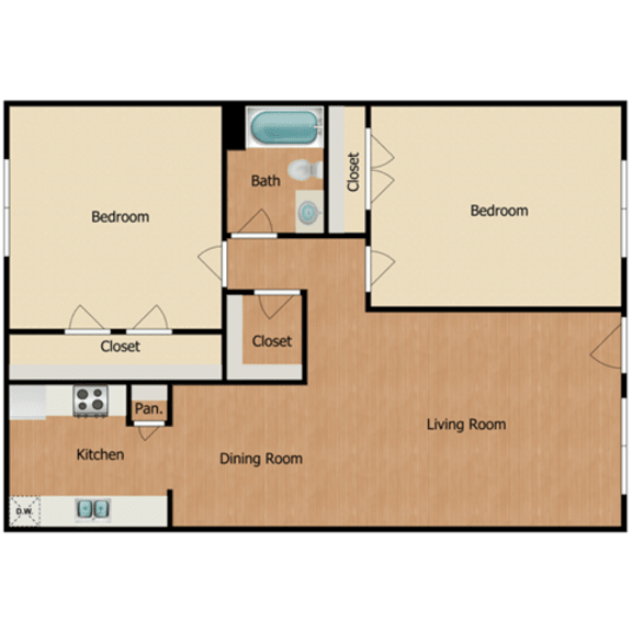 Floor Plans of Ventana at Valwood Apartments in Farmers Branch, TX