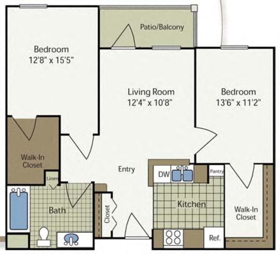 Floor Plans of Heritage Place at Parkview Apartment Homes in