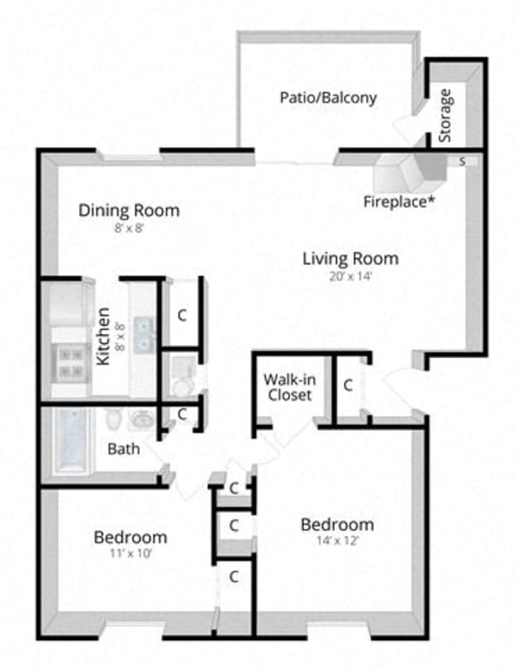 View Floor Plans Apartments in Valparaiso, Indiana