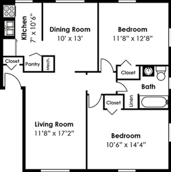 1 & 2 Bedroom Apartments in Baltimore Cross Country Manor