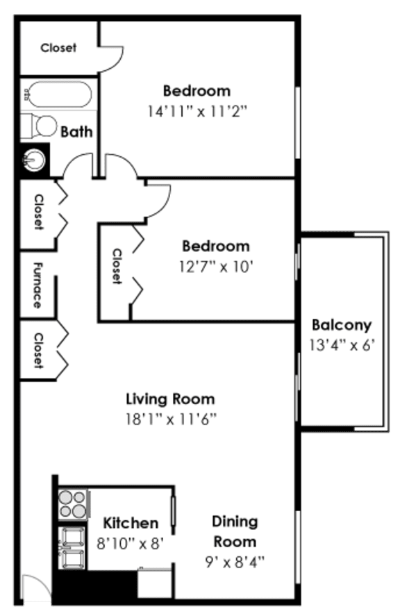 1, 2 & 3 Bedroom Apartments in Parkville, MD Doncaster Village