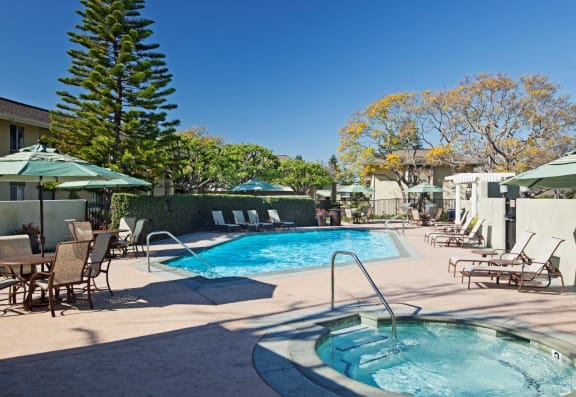 Hot Tub And Swimming Pool at Encina Meadows Apartments, Goleta