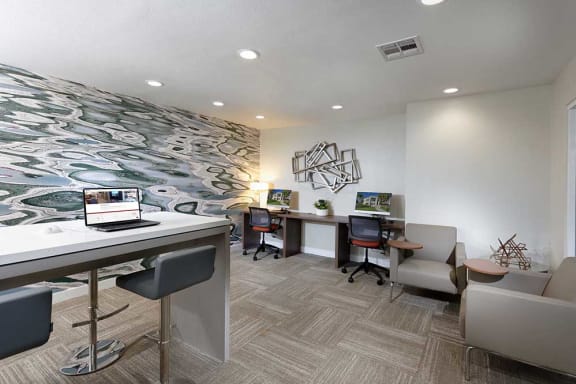 Newly Renovated Business Center at The Verandas Apartments, 200 N. Grand Avenue, West Covina