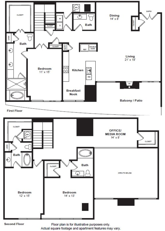 Floorplan Floorplan at THE MONARCH BY WINDSOR, 801 West Fifth Street, Austin, TX