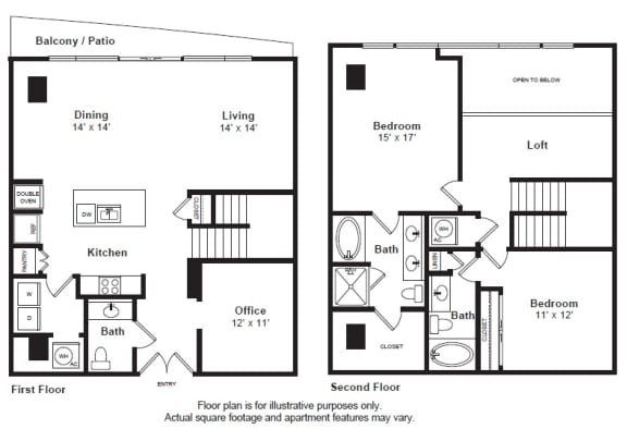 Floorplan Floorplan at THE MONARCH BY WINDSOR, 801 West Fifth Street, Austin