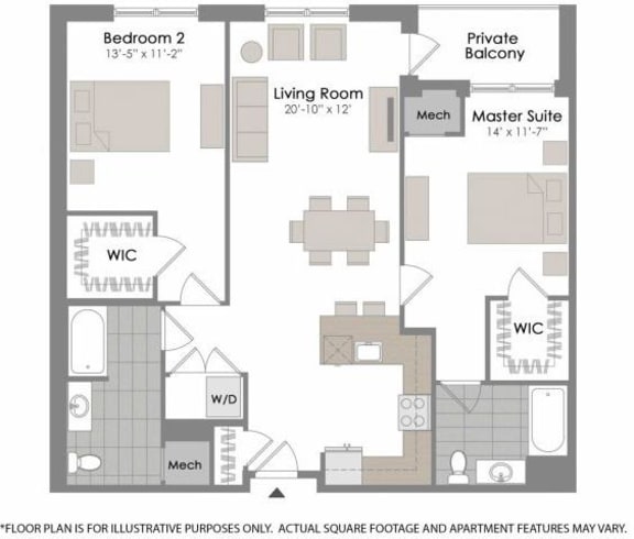 Floorplan Floorplan at Twenty50 by Windsor, 2050 N. Central Rd., Fort Lee, NJ 07024