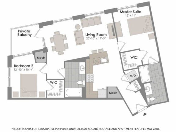 Floorplan Floorplan at Twenty50 by Windsor, 2050 N. Central Rd., Fort Lee, NJ 07024