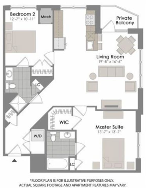 Floorplan Floorplan at Twenty50 by Windsor, 2050 N. Central Rd., Fort Lee, NJ 07024