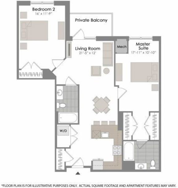 Floorplan` Floorplan at Twenty50 by Windsor, 2050 N. Central Rd., Fort Lee, NJ 07024