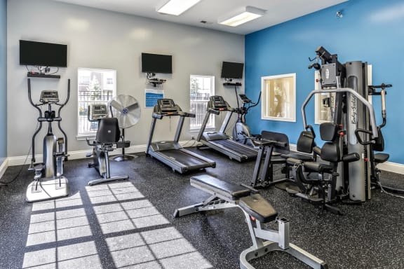 Fully Equipped Fitness Center at Landings Apartments, The, Bellevue, Nebraska