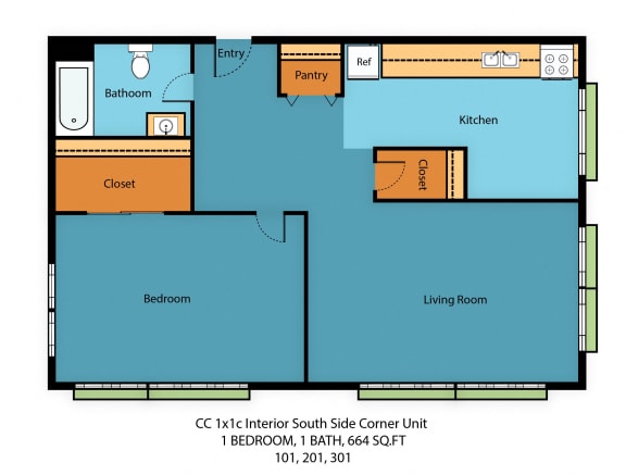 Studio 1 Bedroom Apts in South Lake Union Carolina Court Apartment