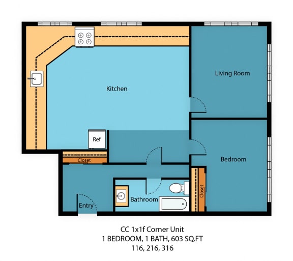 Studio 1 Bedroom Apts in South Lake Union Carolina Court Apartment