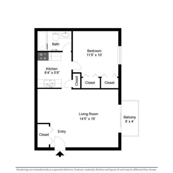 Floor Plans of Lakeland Terrace in Euclid, OH
