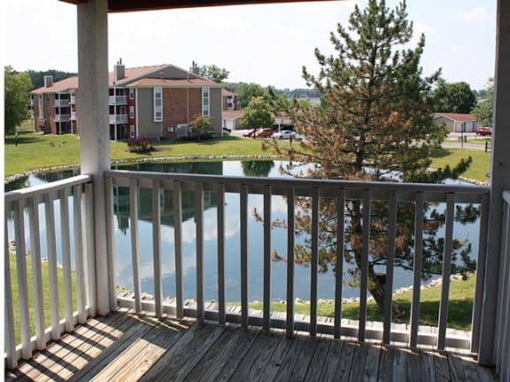 Attached balcony or patio with each unit at Steeplechase Apartments, Loveland, OH, 45140