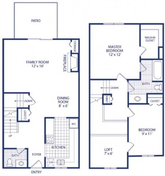 Floor Plans of Westwind Townhomes in Lansing, MI